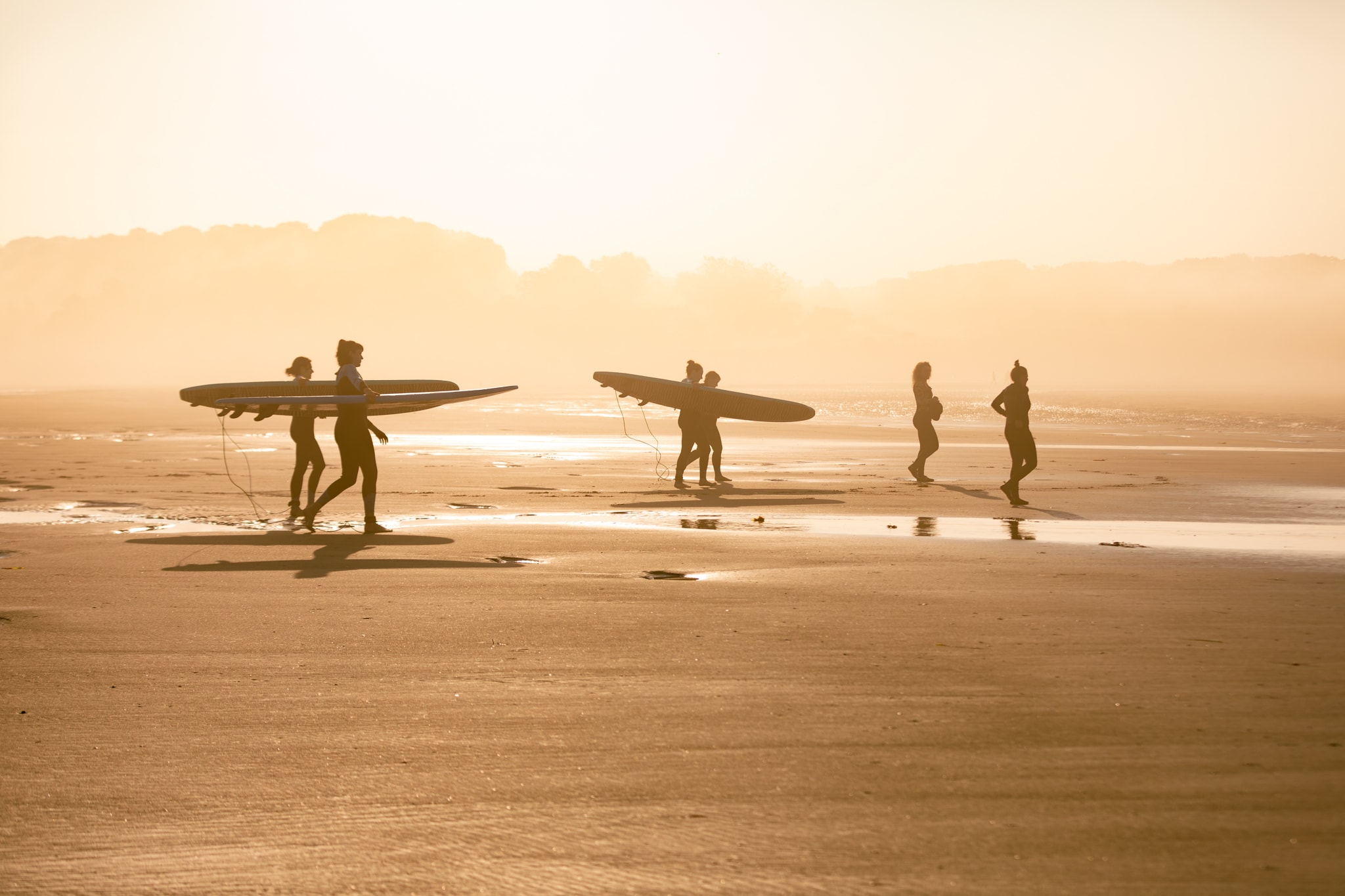 Surfer riding a wave